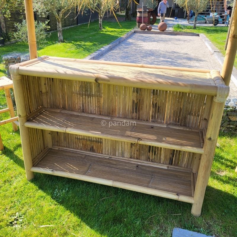 meuble de bar en bambou