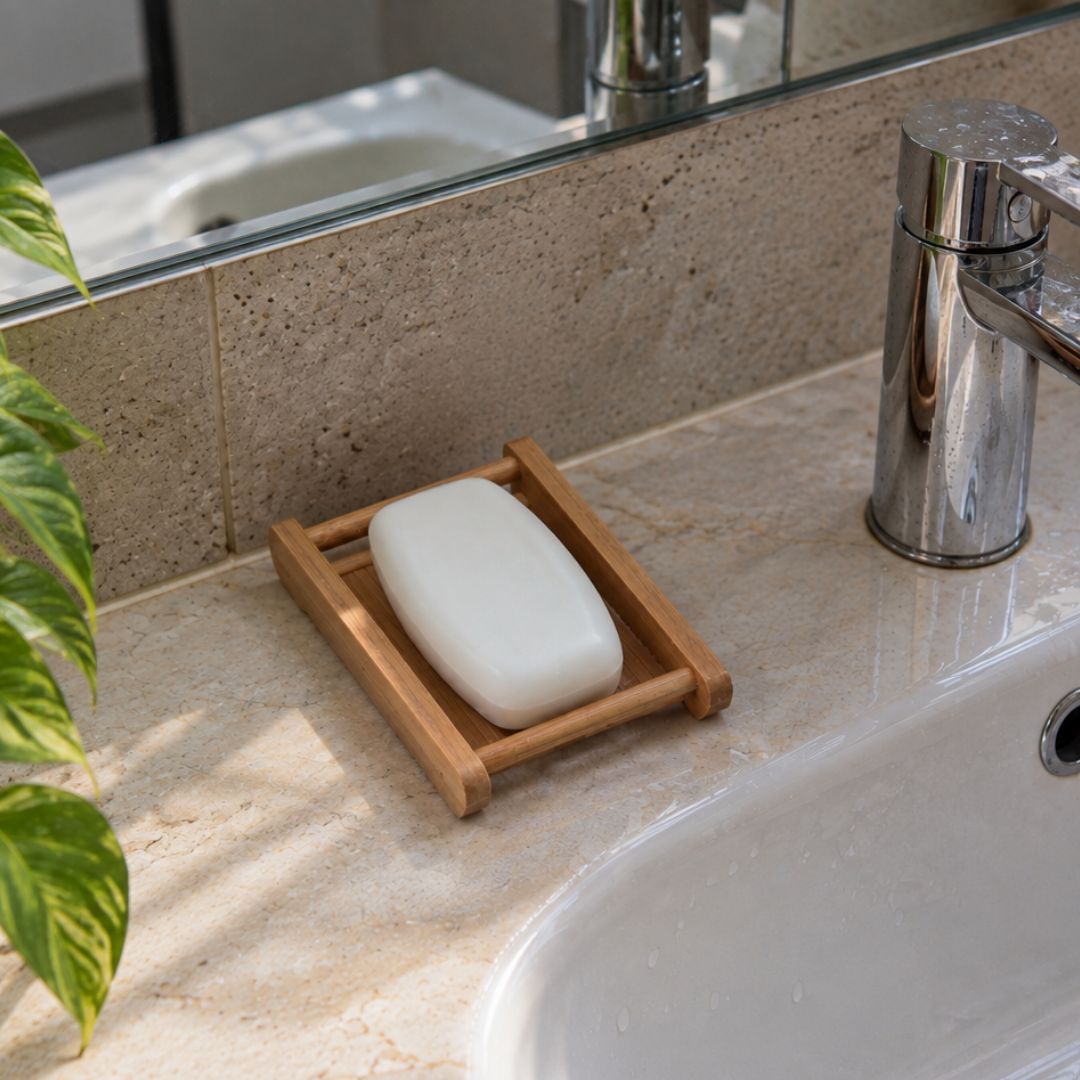 Porte-savon en bambou style marin – Forme bateau et égouttage naturel