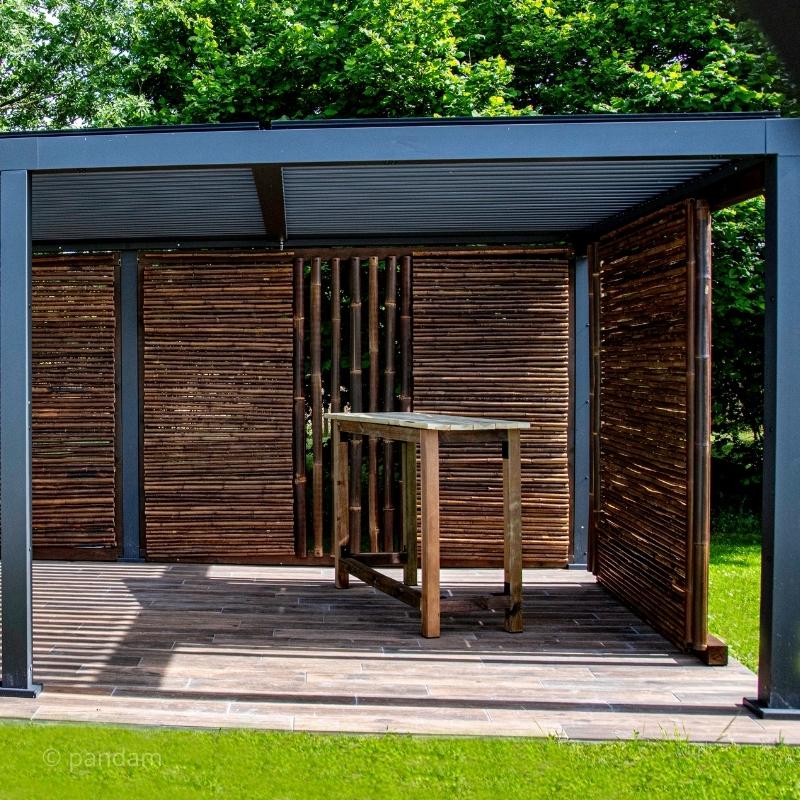 Clôture en Bambou Brise Vue Noire