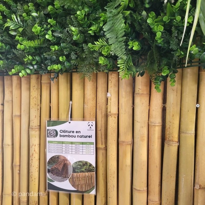 Clôture en bambou naturel brise vue