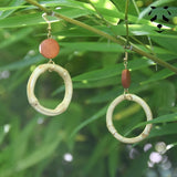 Boucles d'oreille en bambou simple et naturelle | Bijou en Bambou